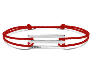 perforated red cord bracelet le 2.5g
